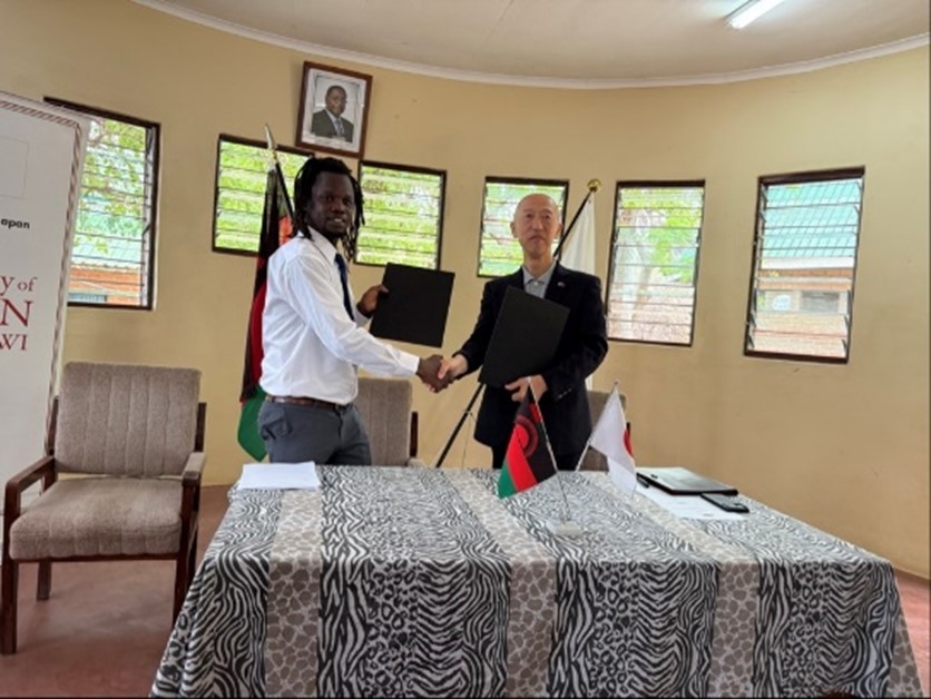 Ambassador of Japan to Malawi and Mr. John Banana